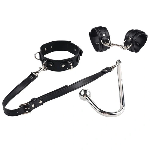 Elegant with Hook Cuffs Beaded and 5334 Anal Collar 0812